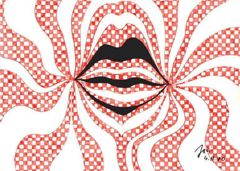 "Mund-Schwarz-rot" ©1970 Josi