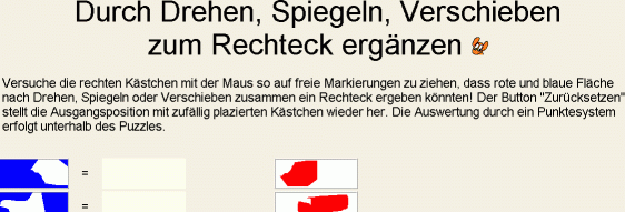 Durch Drehen, Spiegeln, Verschieben zum Rechteck ergänzen Kl.5-7